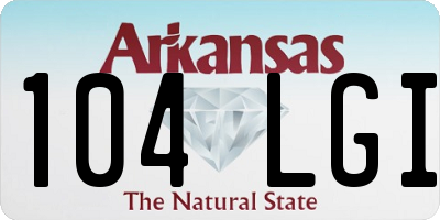 AR license plate 104LGI