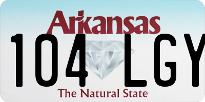 AR license plate 104LGY