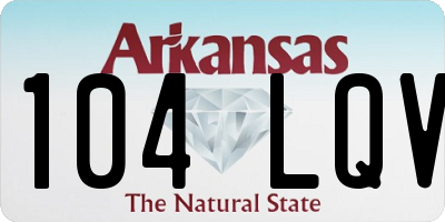AR license plate 104LQV