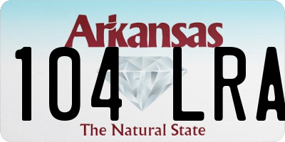 AR license plate 104LRA