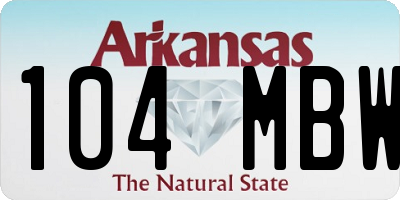 AR license plate 104MBW