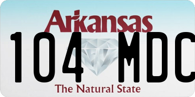 AR license plate 104MDC