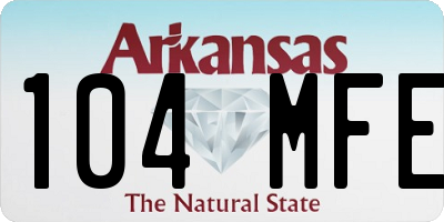 AR license plate 104MFE