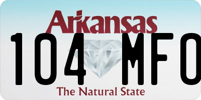 AR license plate 104MFO