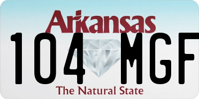 AR license plate 104MGF