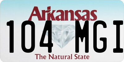 AR license plate 104MGI