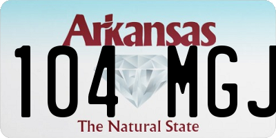 AR license plate 104MGJ
