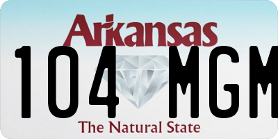 AR license plate 104MGM