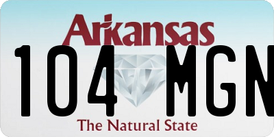 AR license plate 104MGN