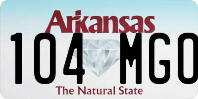 AR license plate 104MGO