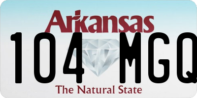 AR license plate 104MGQ