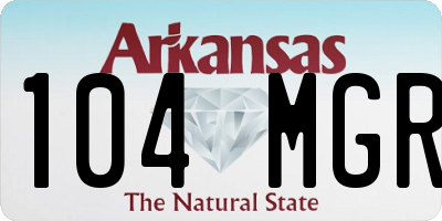 AR license plate 104MGR