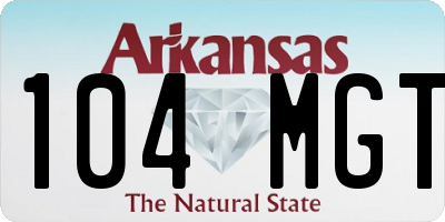AR license plate 104MGT