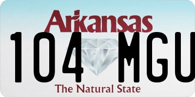 AR license plate 104MGU