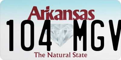 AR license plate 104MGV