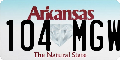 AR license plate 104MGW