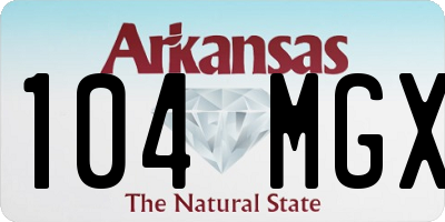 AR license plate 104MGX