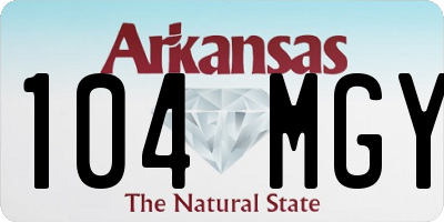 AR license plate 104MGY
