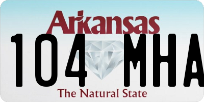 AR license plate 104MHA