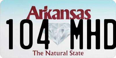 AR license plate 104MHD