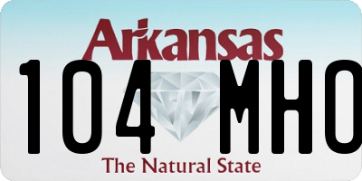 AR license plate 104MHO