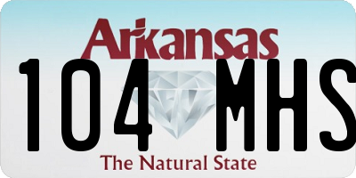 AR license plate 104MHS
