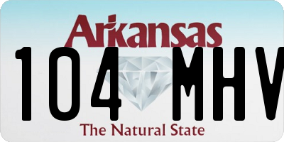 AR license plate 104MHV