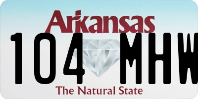 AR license plate 104MHW