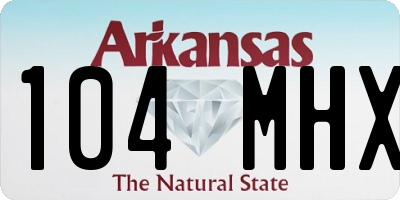 AR license plate 104MHX