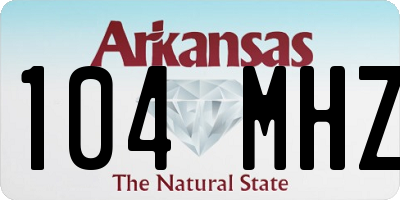 AR license plate 104MHZ