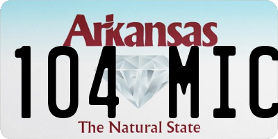 AR license plate 104MIC
