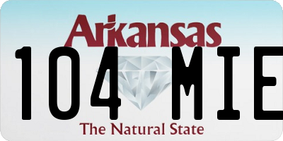 AR license plate 104MIE