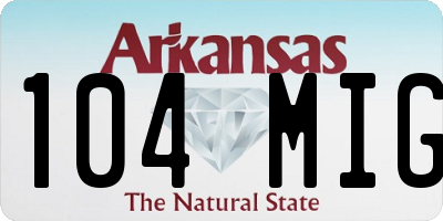 AR license plate 104MIG