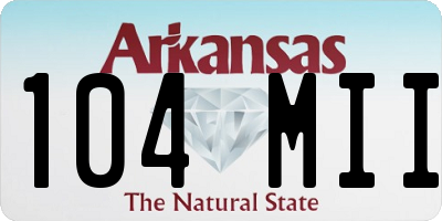 AR license plate 104MII
