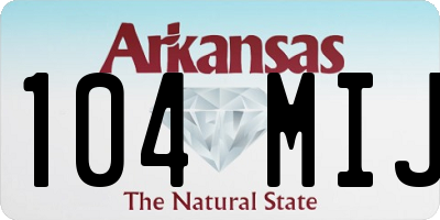 AR license plate 104MIJ