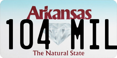 AR license plate 104MIL