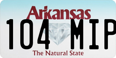 AR license plate 104MIP