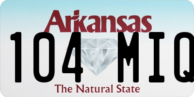 AR license plate 104MIQ