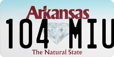 AR license plate 104MIU