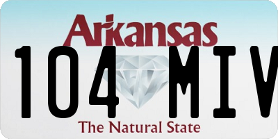 AR license plate 104MIV