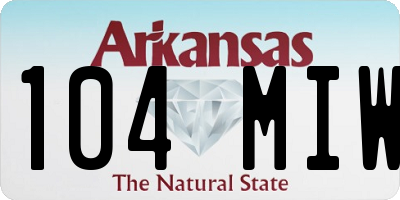 AR license plate 104MIW