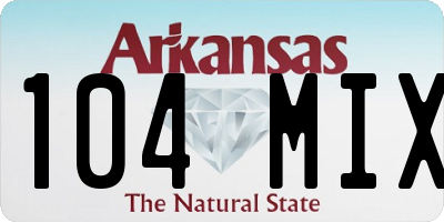 AR license plate 104MIX