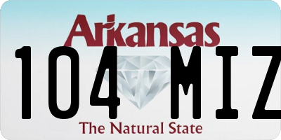 AR license plate 104MIZ