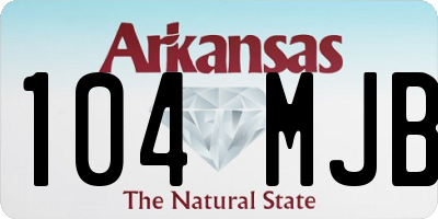 AR license plate 104MJB