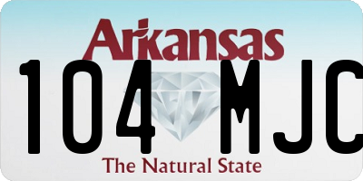 AR license plate 104MJC