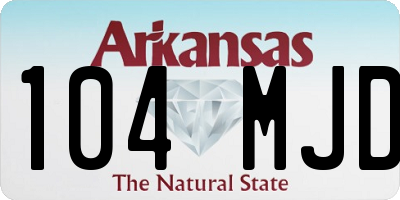 AR license plate 104MJD