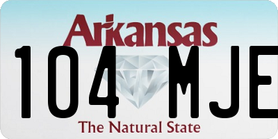 AR license plate 104MJE