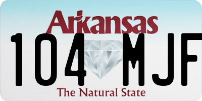 AR license plate 104MJF