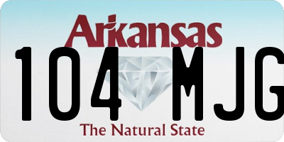 AR license plate 104MJG