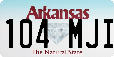 AR license plate 104MJI